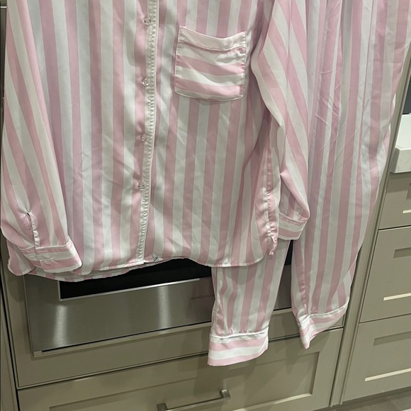PLUSH: Pink & White Stripped Long Sleeve & Pant Pajama Set - Picture 2 of 12